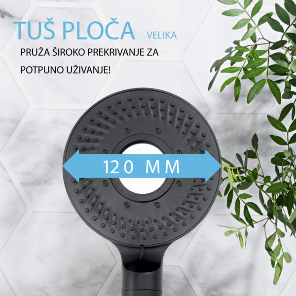 Tuš ručica s visokim tlakom i 5 režima raspršivanja s filterom